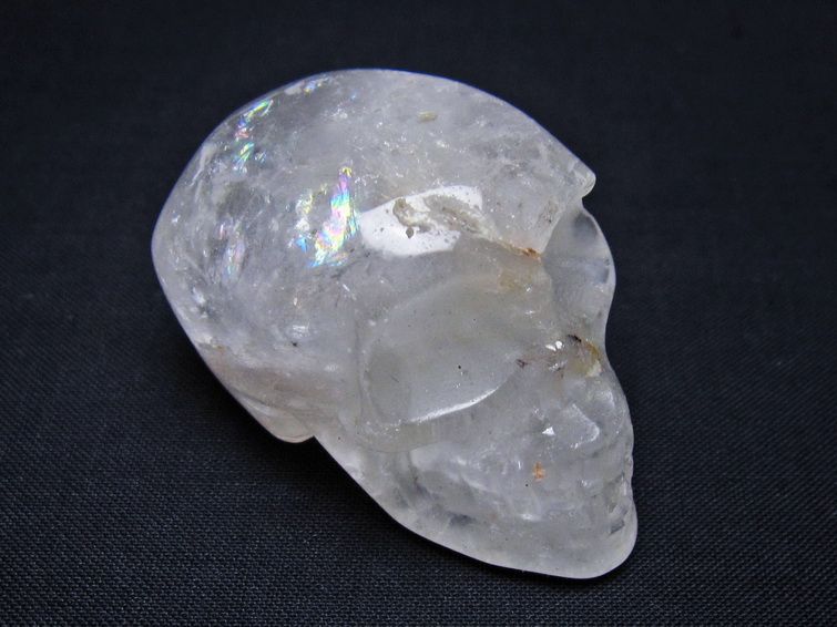 水晶 ドクロ スカル 置物 一点物 145-1827