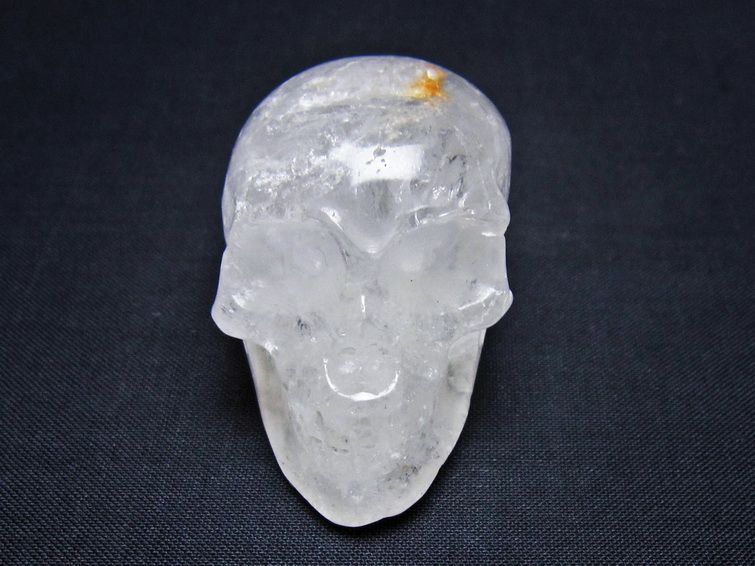 水晶 ドクロ スカル 置物 一点物 145-1828