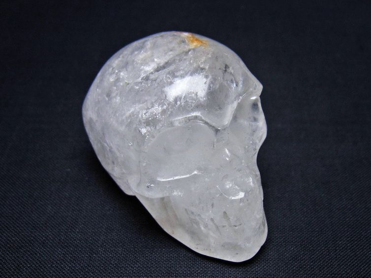 水晶 ドクロ スカル 置物 一点物 145-1828