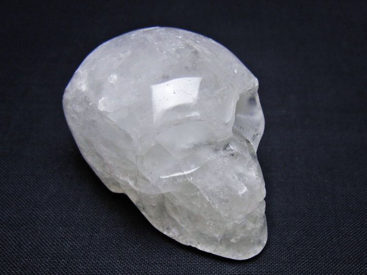 水晶 ドクロ スカル 置物 一点物 145-1829