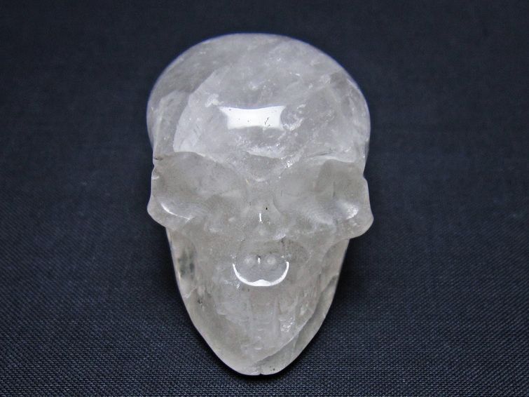 水晶 ドクロ スカル 置物 一点物 145-1830