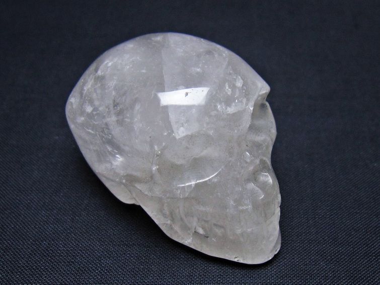 水晶 ドクロ スカル 置物 一点物 145-1830