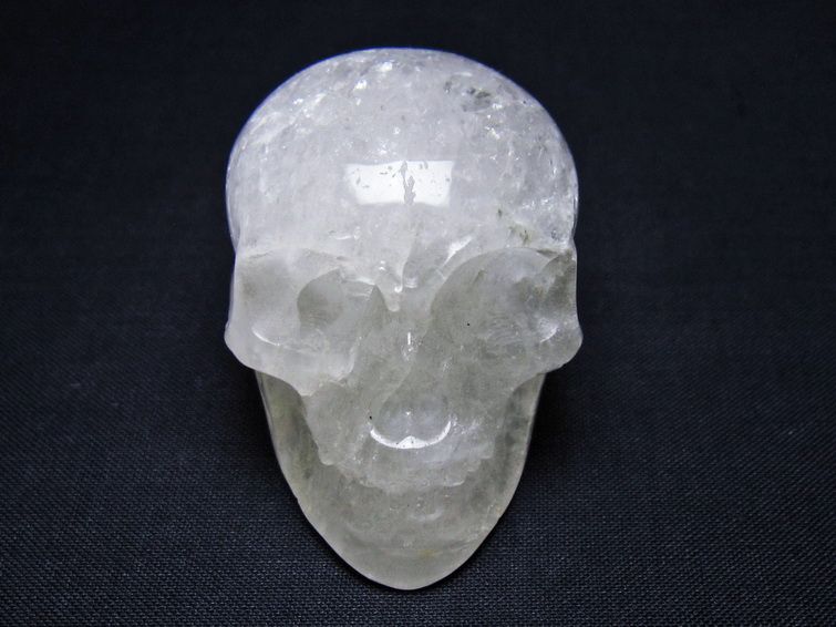 水晶 ドクロ スカル 置物 一点物 145-1831