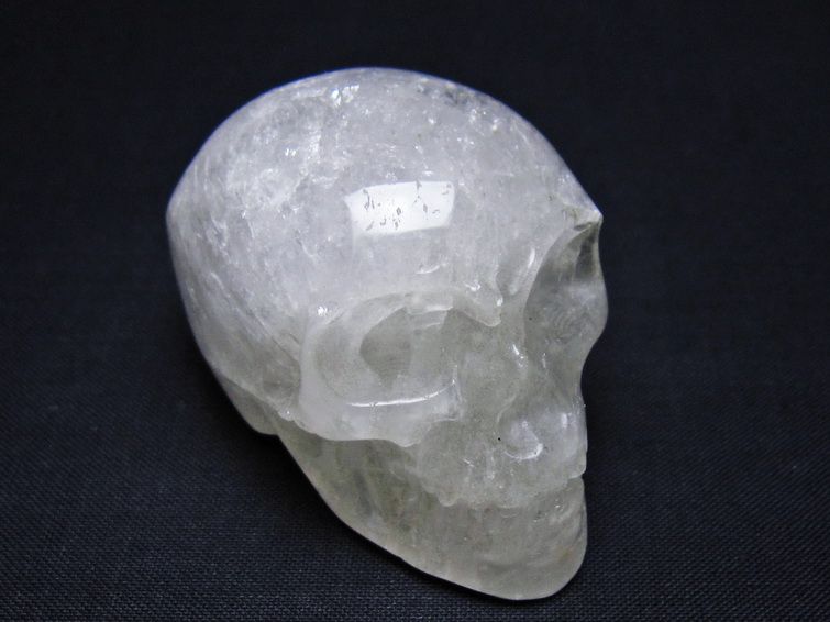 水晶 ドクロ スカル 置物 一点物 145-1831