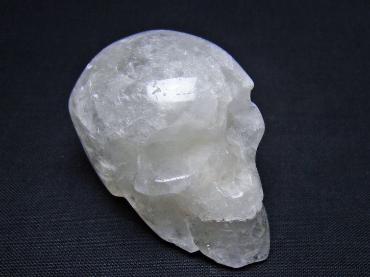 水晶 ドクロ スカル 置物 一点物 145-1832
