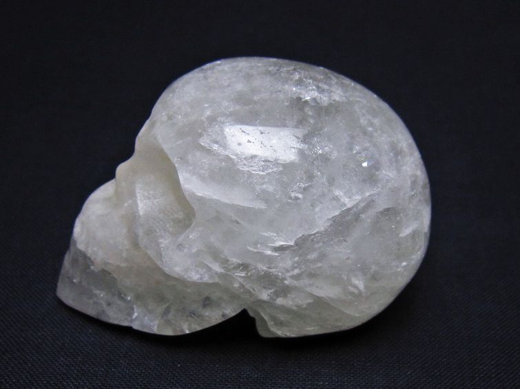 水晶 ドクロ スカル 置物 一点物 145-1832