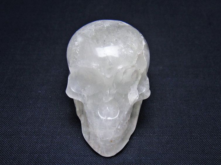 水晶 ドクロ スカル 置物 一点物 145-1833