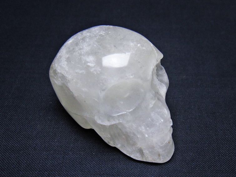 水晶 ドクロ スカル 置物 一点物 145-1833