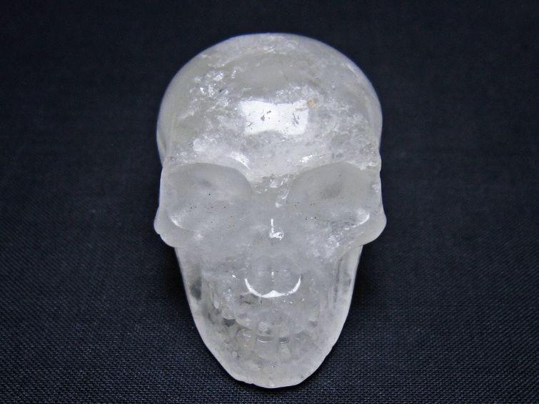水晶 ドクロ スカル 置物 一点物 145-1834