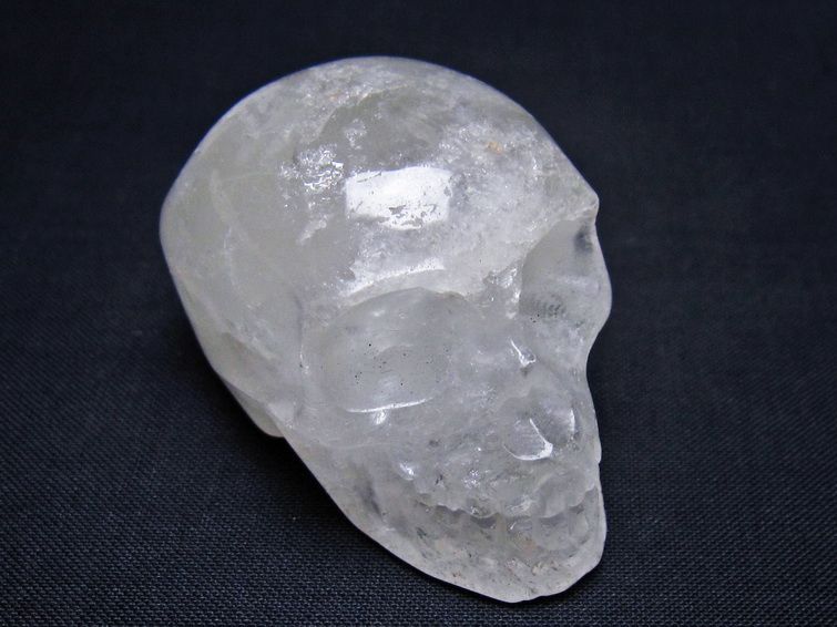 水晶 ドクロ スカル 置物 一点物 145-1834