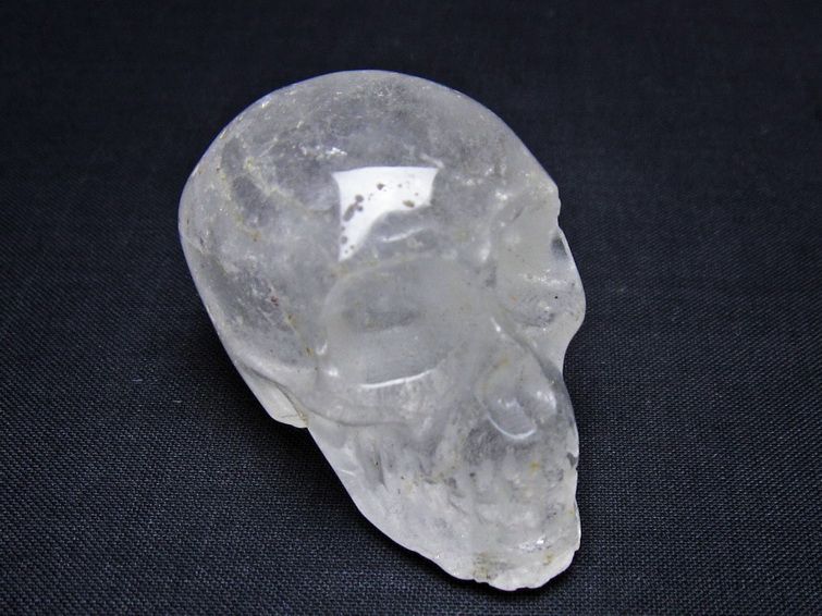 水晶 ドクロ スカル 置物 一点物 145-1835