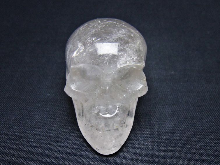 水晶 ドクロ スカル 置物 一点物 145-1836