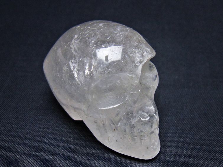水晶 ドクロ スカル 置物 一点物 145-1836
