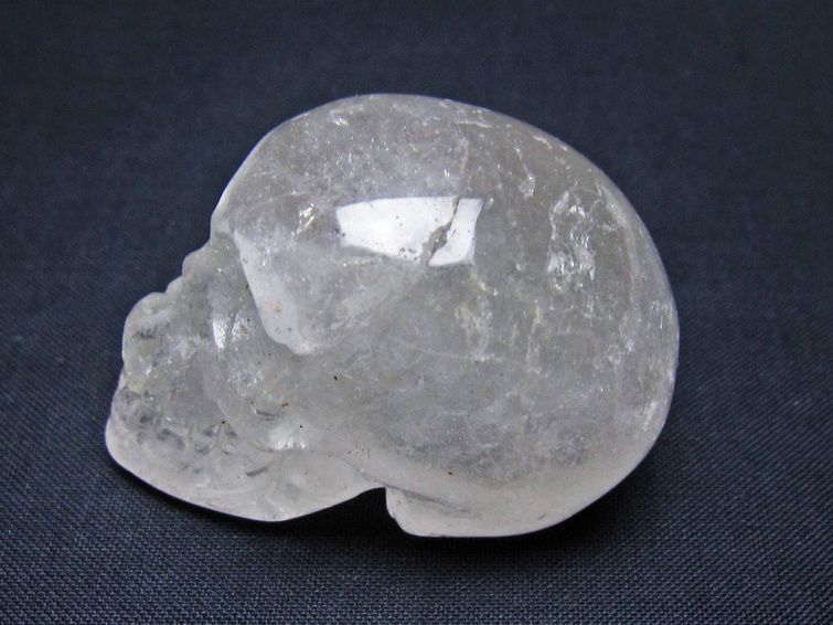 水晶 ドクロ スカル 置物 一点物 145-1836