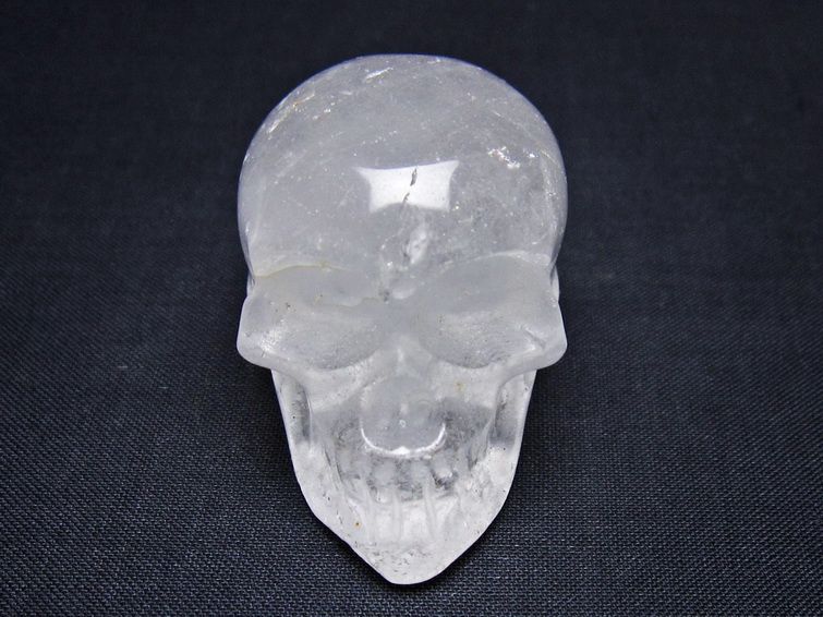 水晶 ドクロ スカル 置物 一点物 145-1837