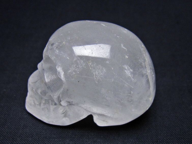 水晶 ドクロ スカル 置物 一点物 145-1837