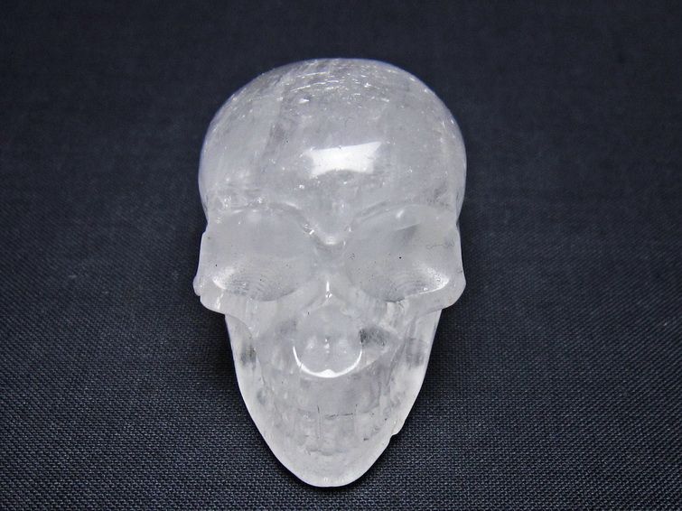 水晶 ドクロ スカル 置物 一点物 145-1838