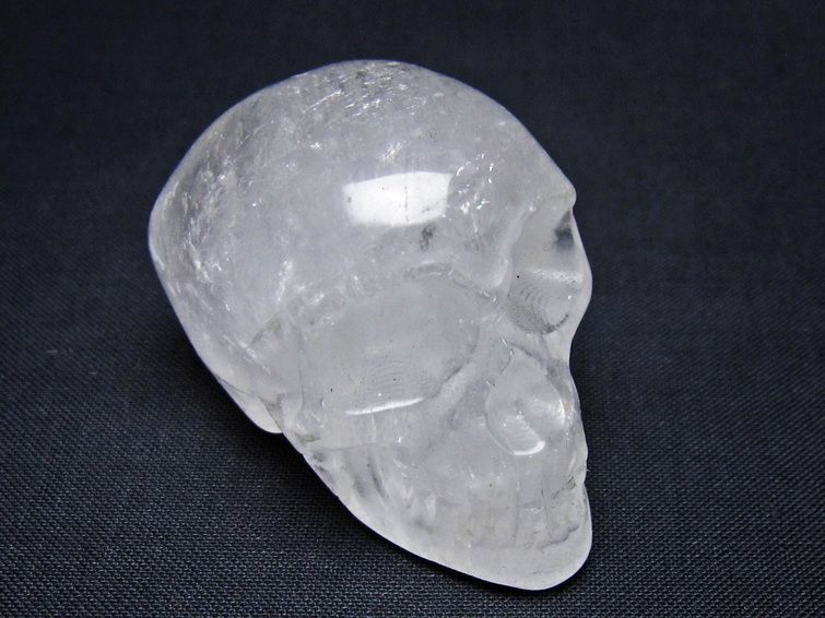水晶 ドクロ スカル 置物 一点物 145-1838