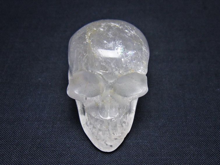 水晶 ドクロ スカル 置物 一点物 145-1839