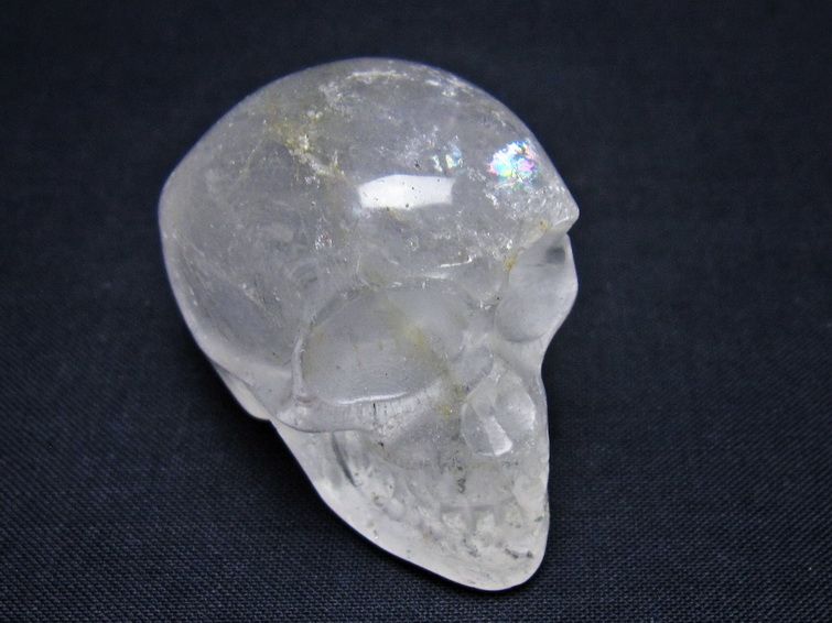 水晶 ドクロ スカル 置物 一点物 145-1839
