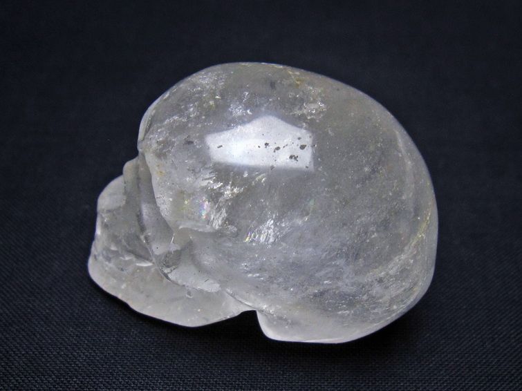 水晶 ドクロ スカル 置物 一点物 145-1839
