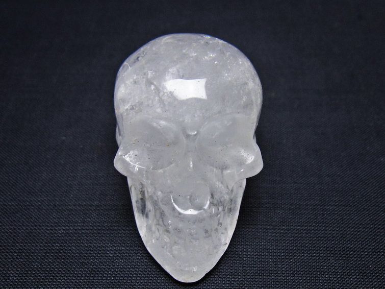 水晶 ドクロ スカル 置物 一点物 145-1840