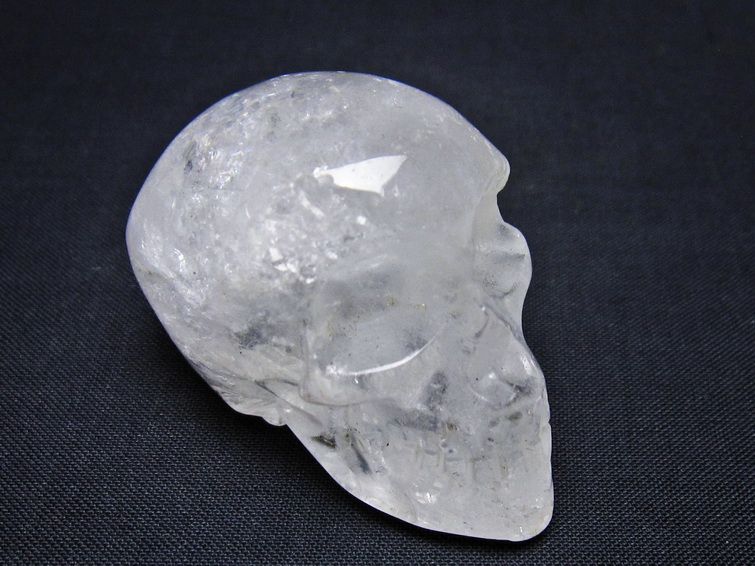 水晶 ドクロ スカル 置物 一点物 145-1840
