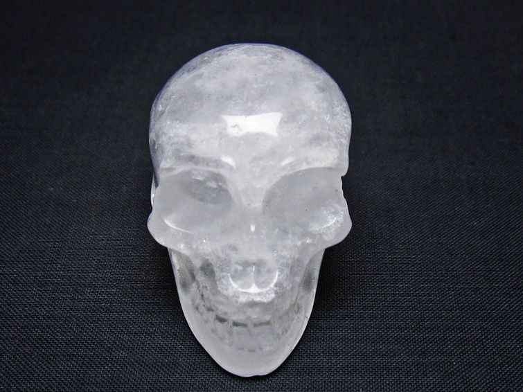 水晶 ドクロ スカル 置物 一点物 145-1841