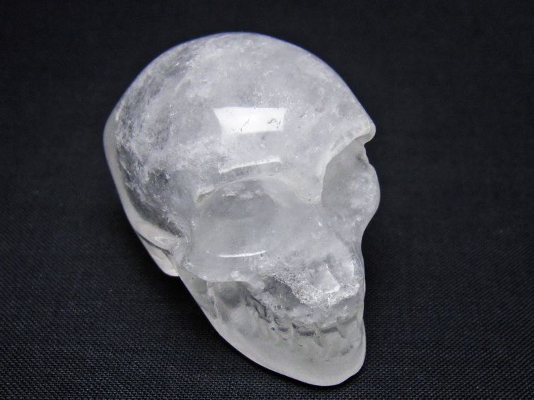 水晶 ドクロ スカル 置物 一点物 145-1841