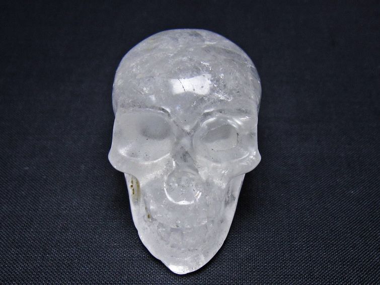 水晶 ドクロ スカル 置物 一点物 145-1844