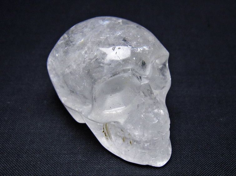 水晶 ドクロ スカル 置物 一点物 145-1844