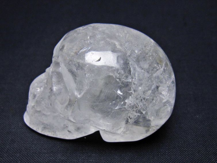 水晶 ドクロ スカル 置物 一点物 145-1844