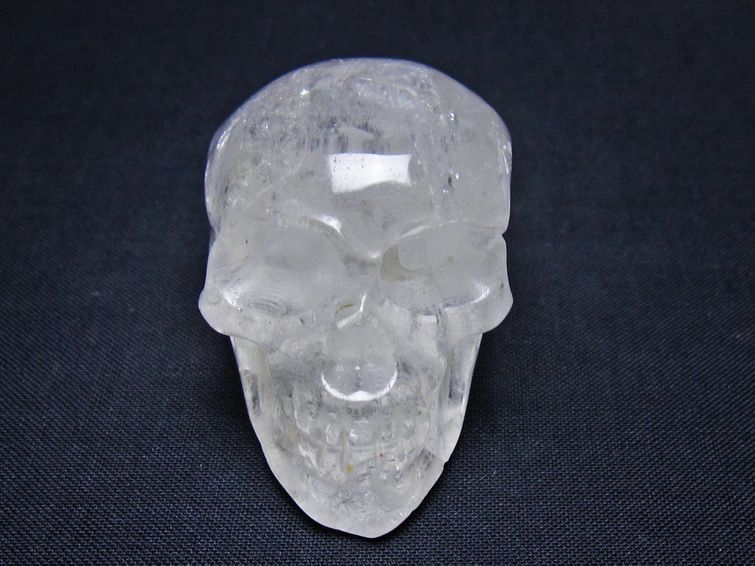 水晶 ドクロ スカル 置物 一点物 145-1845