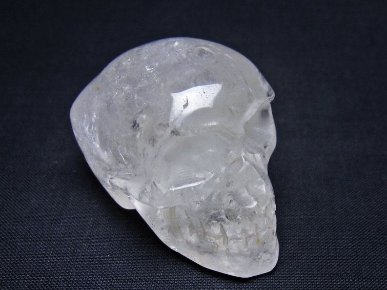 水晶 ドクロ スカル 置物 一点物 145-1845