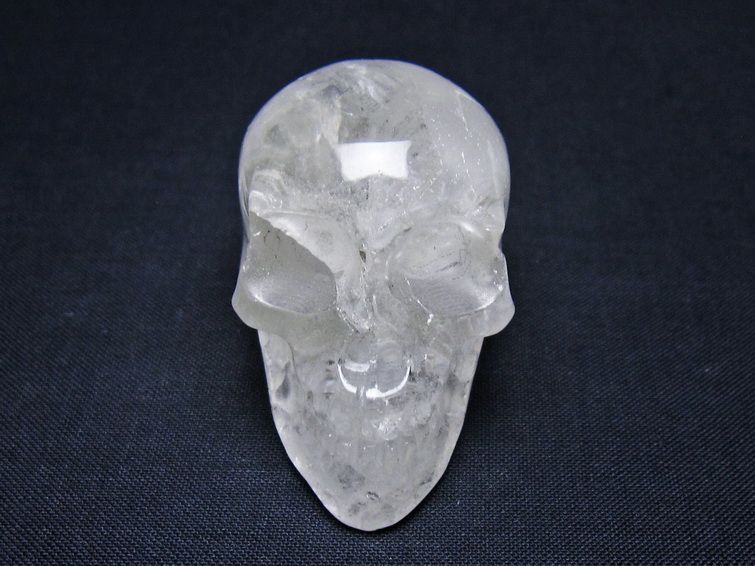 水晶 ドクロ スカル 置物 一点物 145-1847
