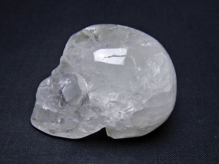 水晶 ドクロ スカル 置物 一点物 145-1847