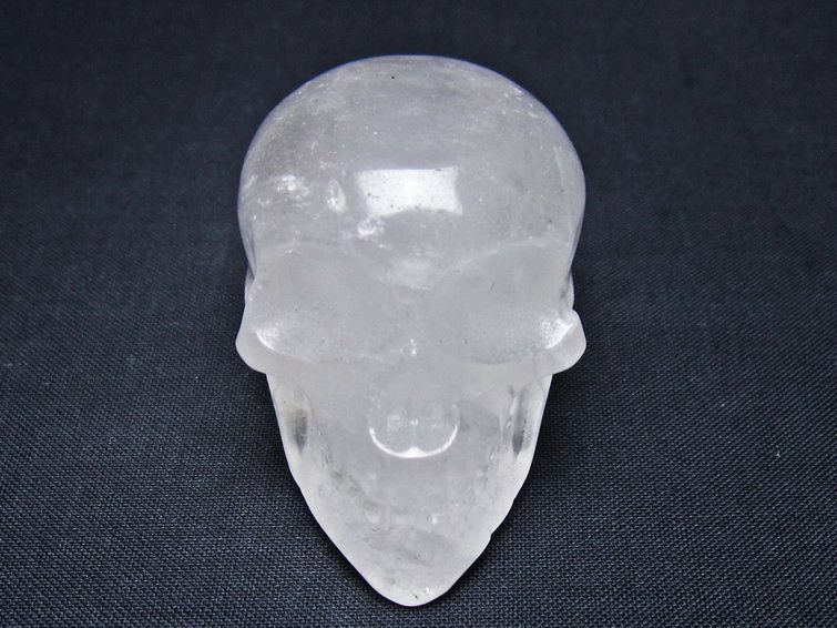 水晶 ドクロ スカル 置物 一点物 145-1848