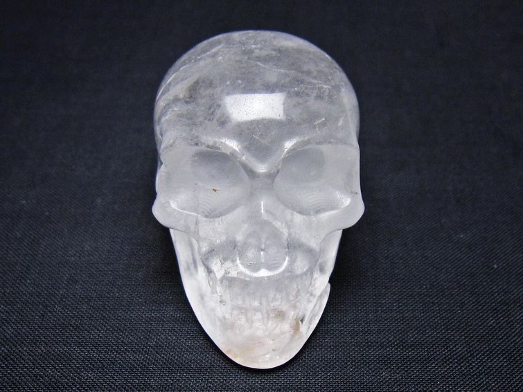 水晶 ドクロ スカル 置物 一点物 145-1849