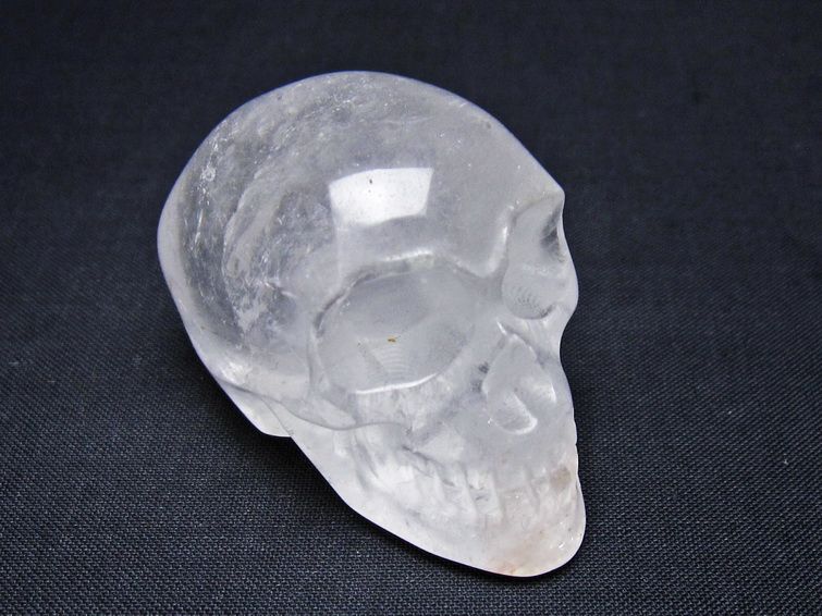 水晶 ドクロ スカル 置物 一点物 145-1849