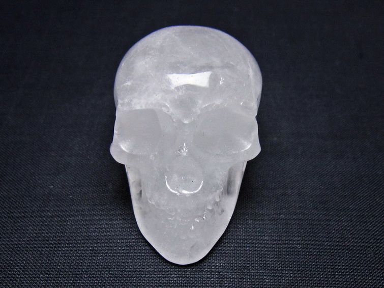 水晶 置物 ドクロ スカル 一点物 145-1850
