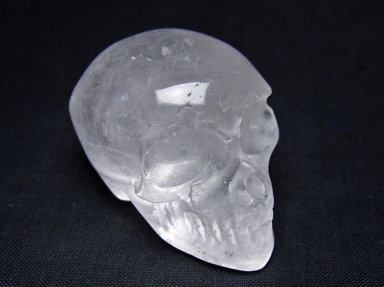 水晶 置物 ドクロ スカル 一点物 145-1853