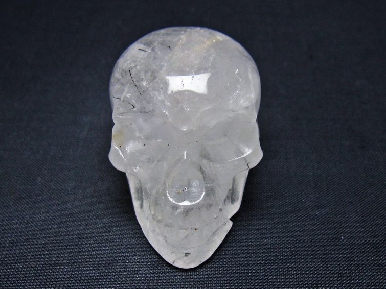 水晶 置物 ドクロ スカル 一点物 145-1854