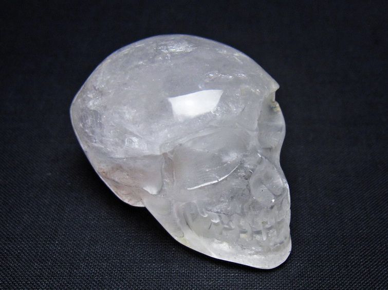 水晶 置物 ドクロ スカル 一点物 145-1858