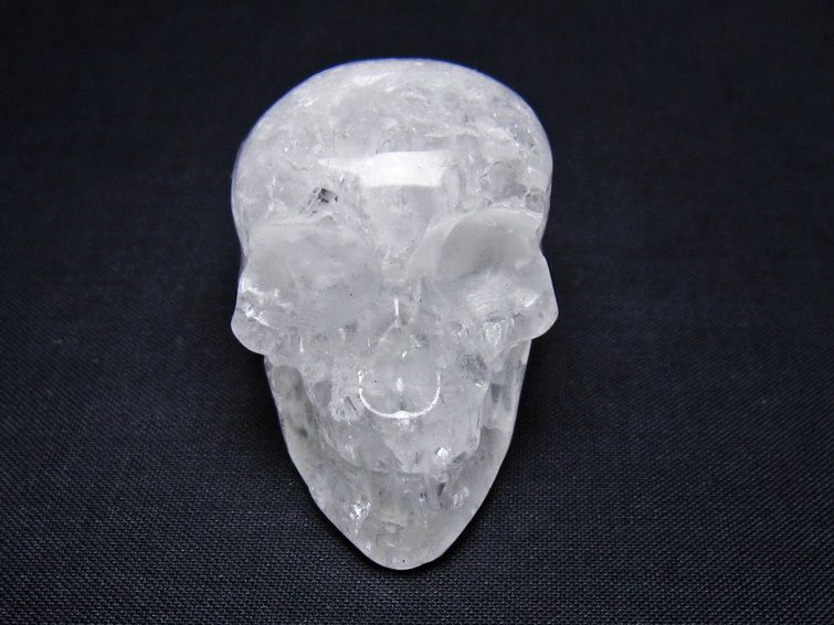 水晶 置物 ドクロ スカル 一点物 145-1859