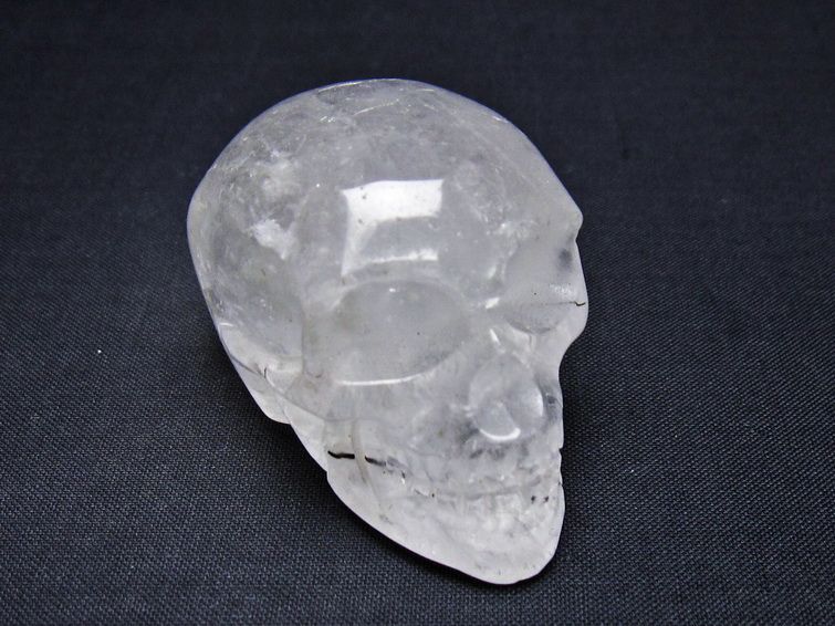 水晶 置物 ドクロ スカル 一点物 145-1862