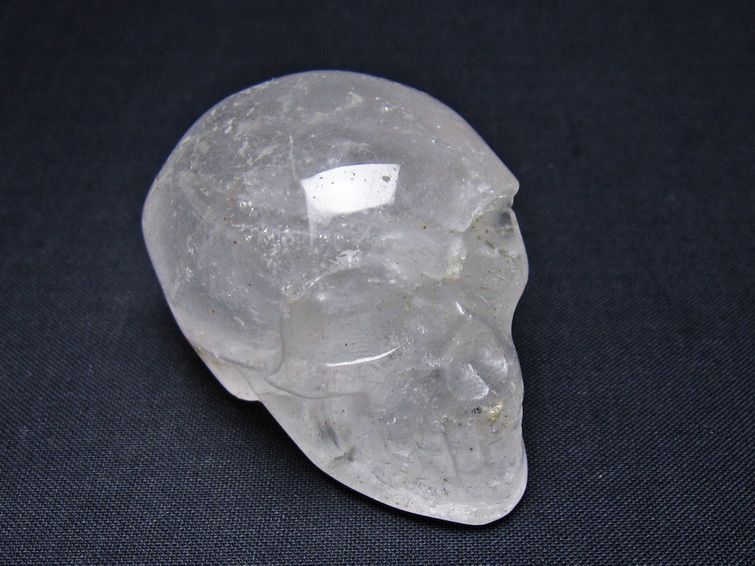 水晶 置物 ドクロ スカル 一点物 145-1869