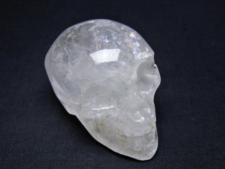水晶 置物 ドクロ スカル 一点物 145-1872