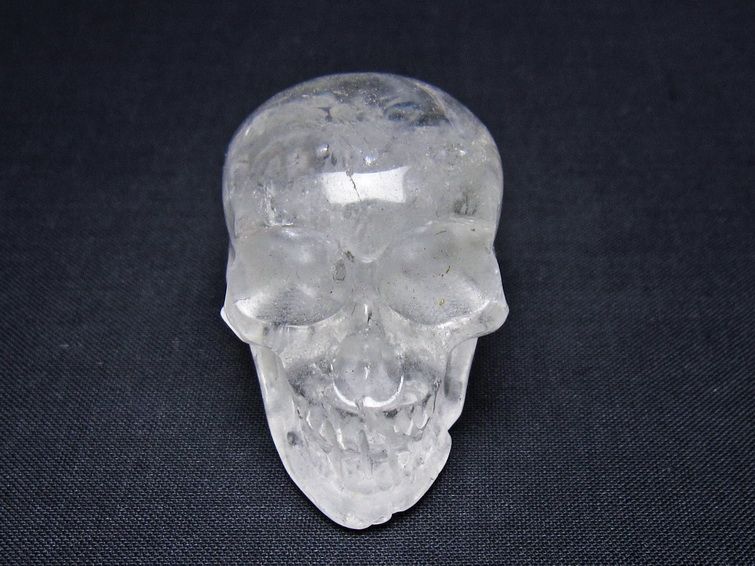 水晶 置物 ドクロ スカル 一点物 145-1874
