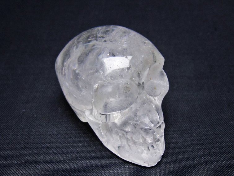 水晶 置物 ドクロ スカル 一点物 145-1874
