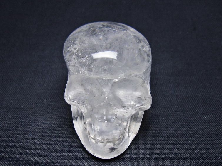 水晶 置物 ドクロ スカル 一点物 145-1875